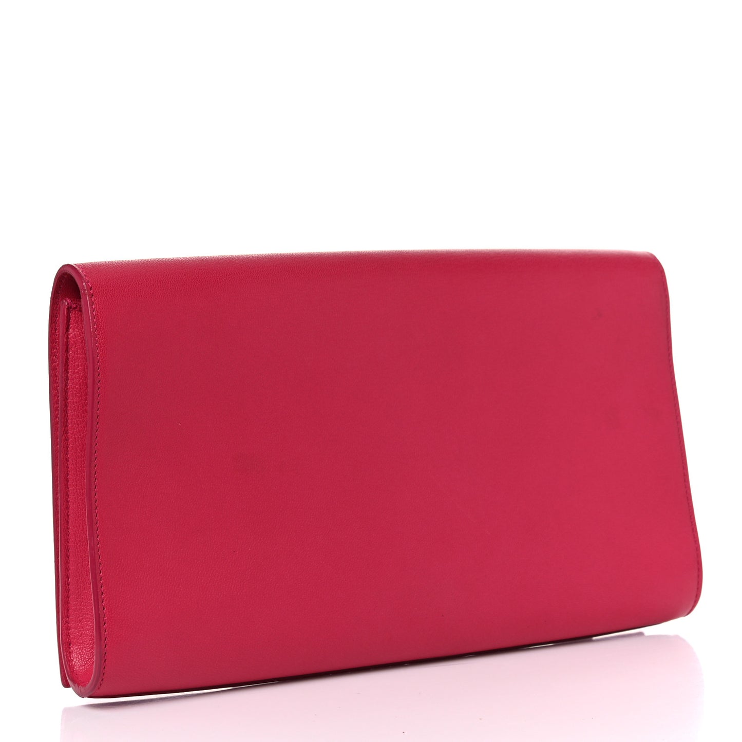 Calfskin Monogram Large Belle De Jour Clutch Lipstick Fuchsia