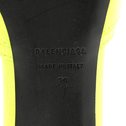 Balenciaga Agneau Arena Cagole 50mm Slide Sandals 39 Fluo Yellow 6 of 13