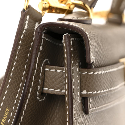 Hermes Epsom Mini Kelly Sellier 20 Etoupe 13 of 15