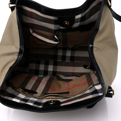 Burberry Canvas Calfskin Canterbury Tote Beige 5 of 17