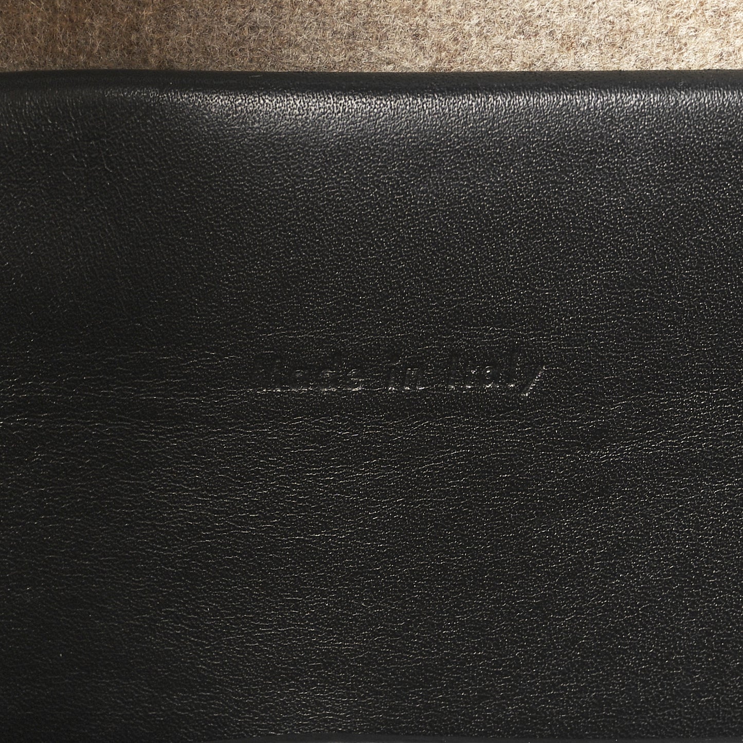 Felt Smooth Calfskin Mini Belt Bag Beige