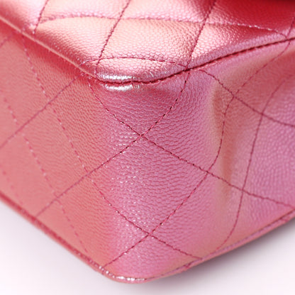 Chanel Iridescent Caviar Quilted Medium Double Flap Pink 8 of 9