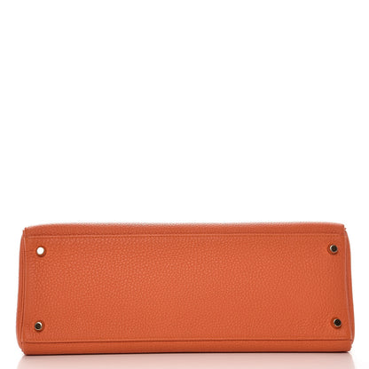 Hermes Togo Kelly Retourne 35 Orange 30 of 34