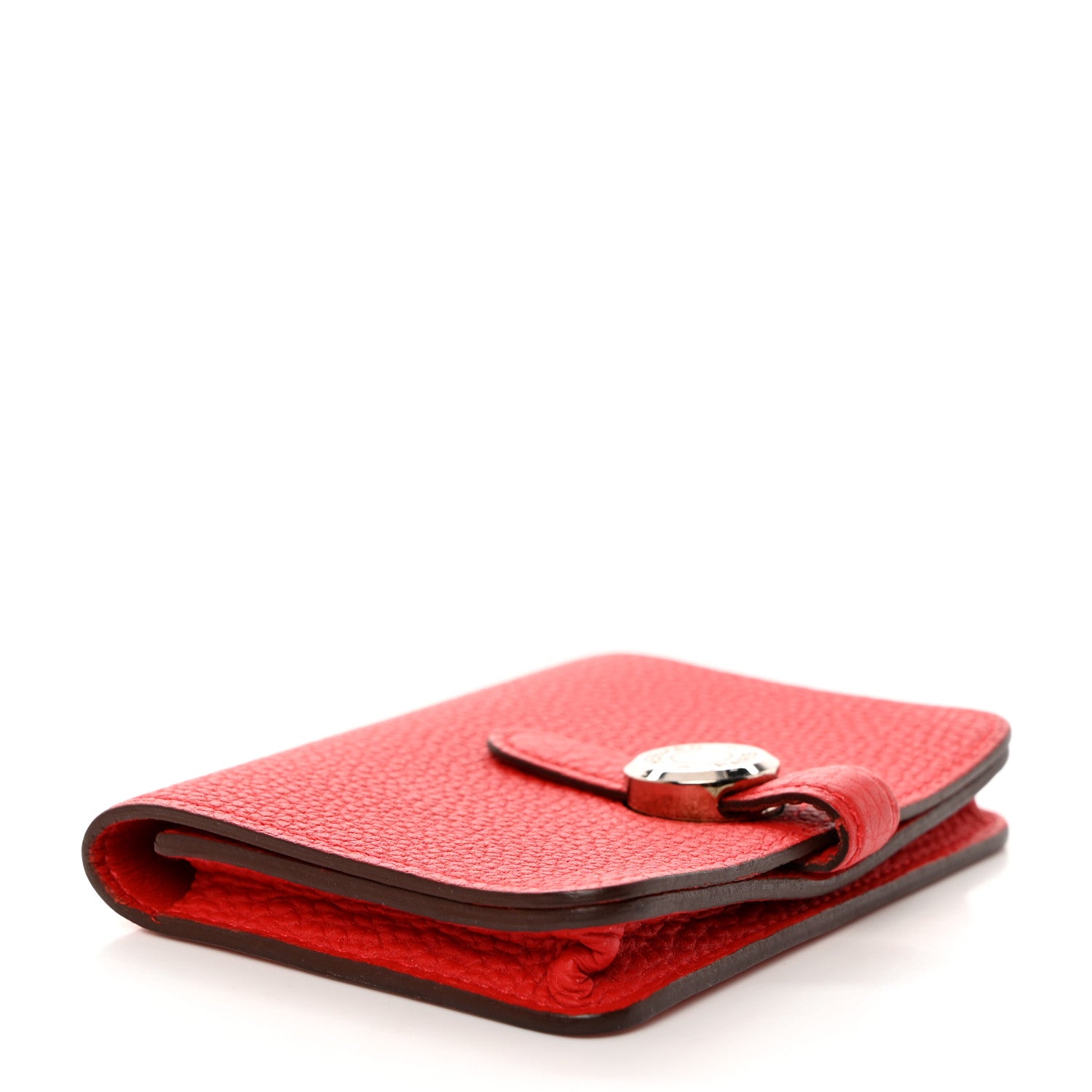 Hermes Togo Dogon Card Case Rouge Pivoine 4 of 11
