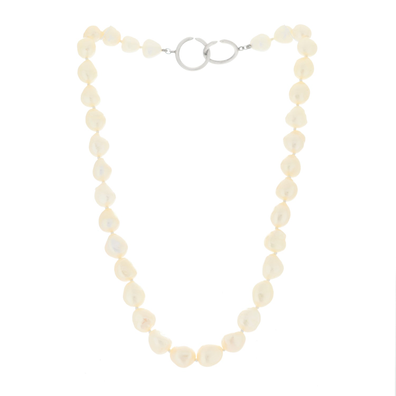 Tiffany Sterling Silver Cultured Pearl Paloma Picasso Strand Necklace 3 of 5