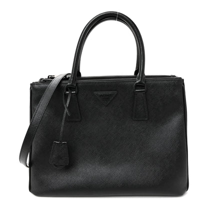 Prada Saffiano Lux Monochrome Large Galleria Double Zip Tote Black 1 of 10