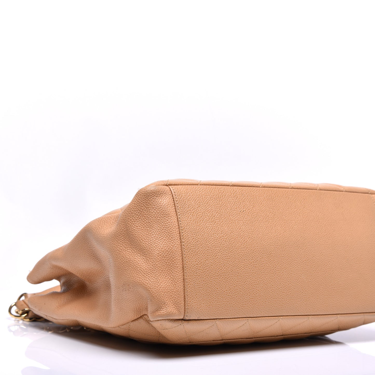 Caviar Quilted Grand Shopping Tote GST Beige
