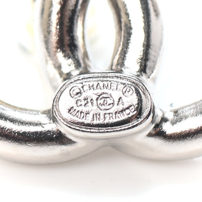 Chanel Crystal CC Earrings Silver 4 of 4