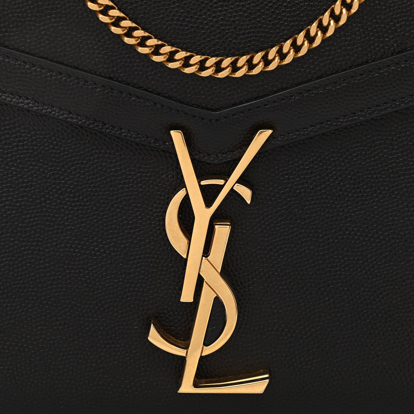 Grain De Poudre Monogram Cassandra Clasp Bag Black