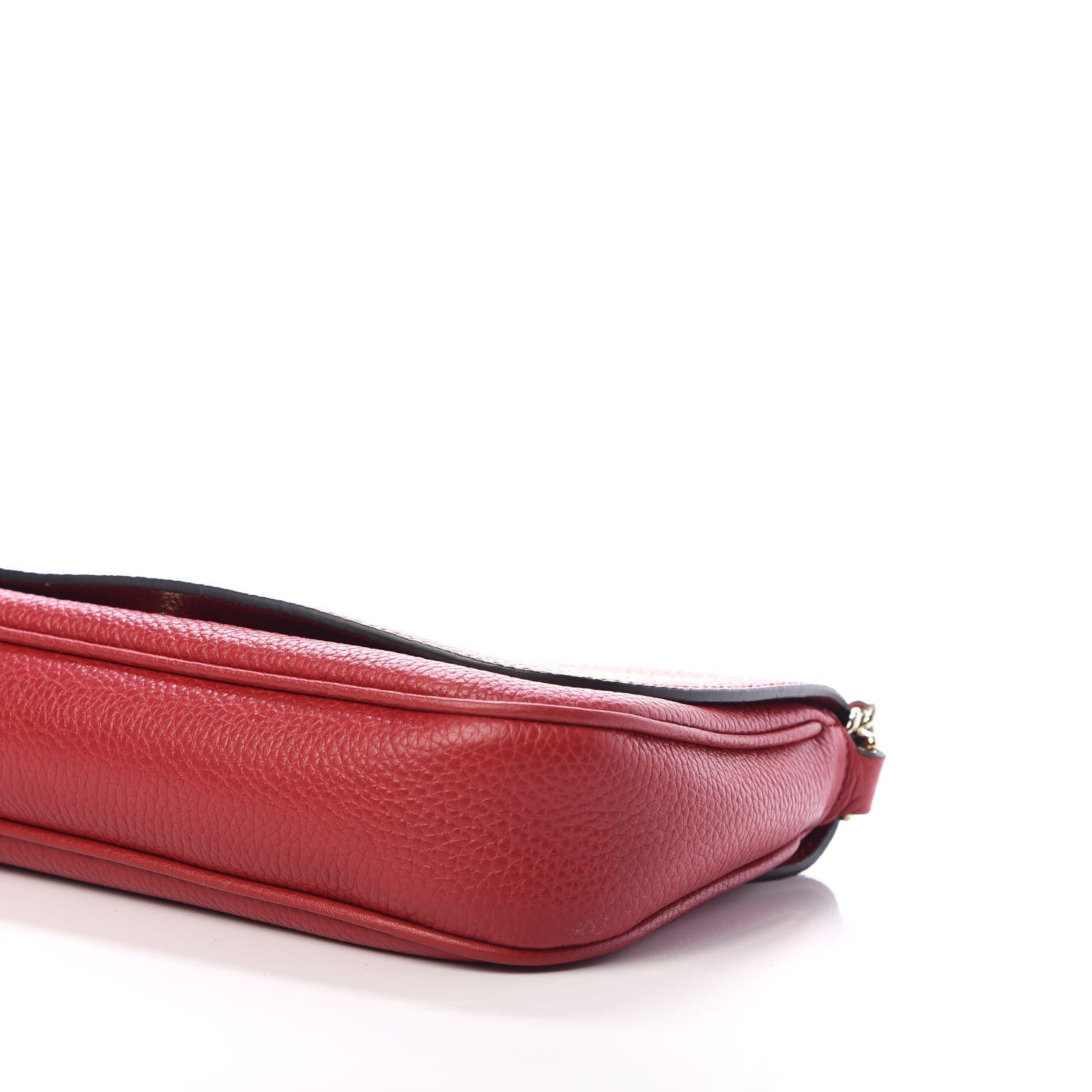 Gucci Pebbled Calfskin Medium Soho Flap Crossbody Vibrant Red 7 of 11