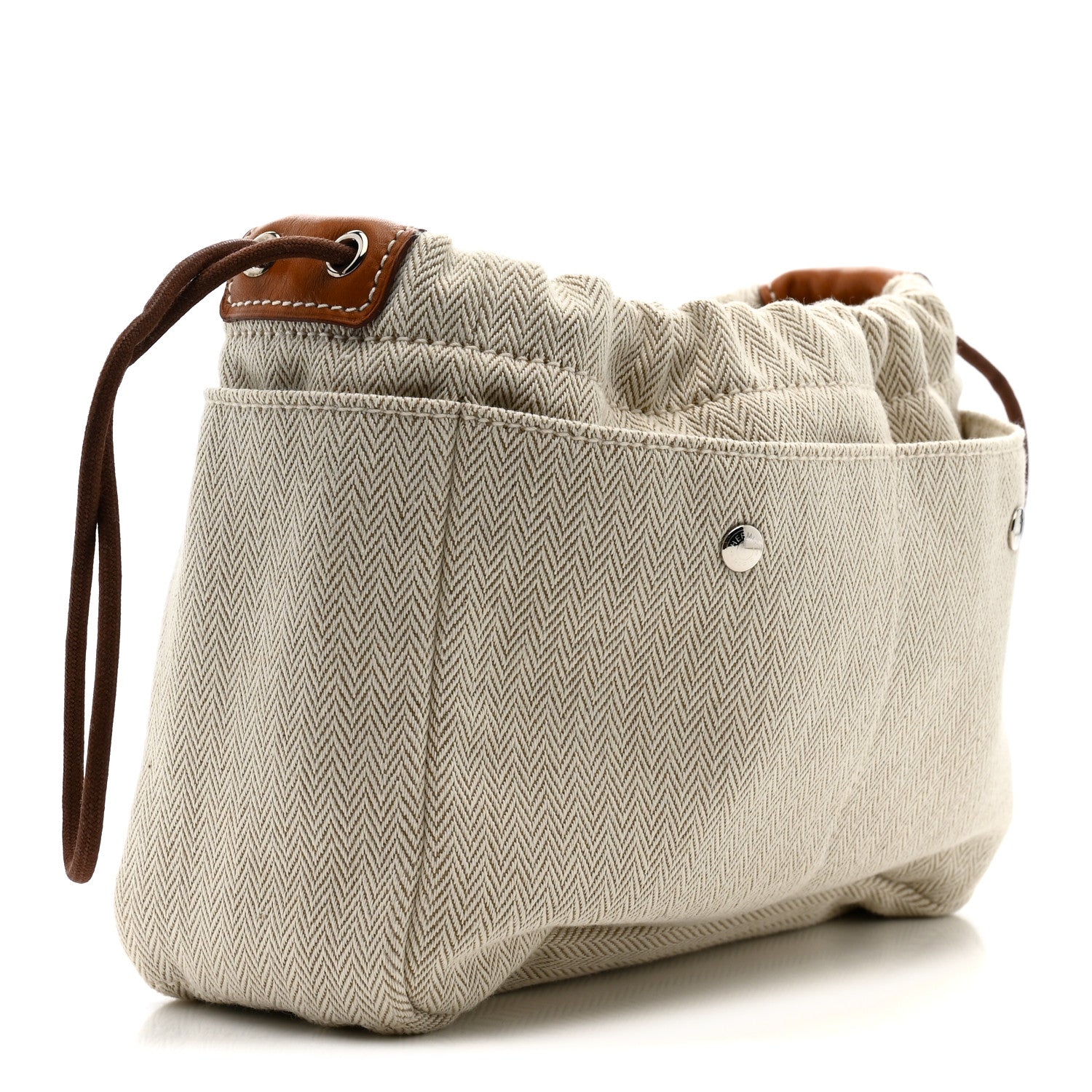 Hermes Canvas Barenia Fourbi 20 PM Pouch Naturel Fauve 3 of 9