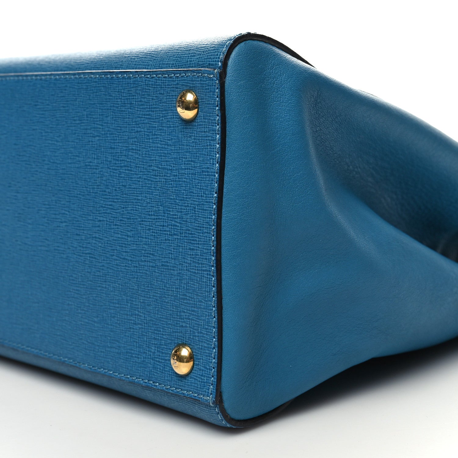 Fendi Vitello Elite Regular 2Jours Tote Blue Cobalto 11 of 12