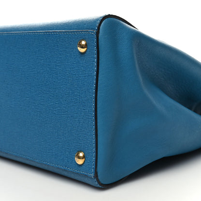 Fendi Vitello Elite Regular 2Jours Tote Blue Cobalto 11 of 12