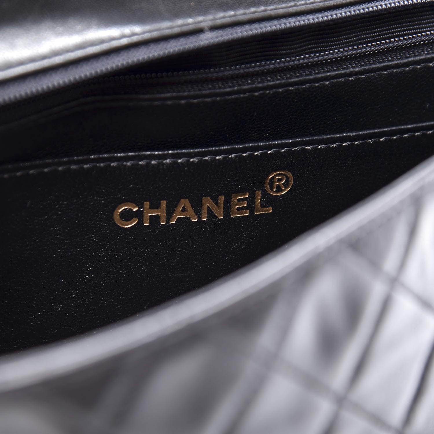Chanel Lambskin Quilted Medium Single Flap Black 5 of 10