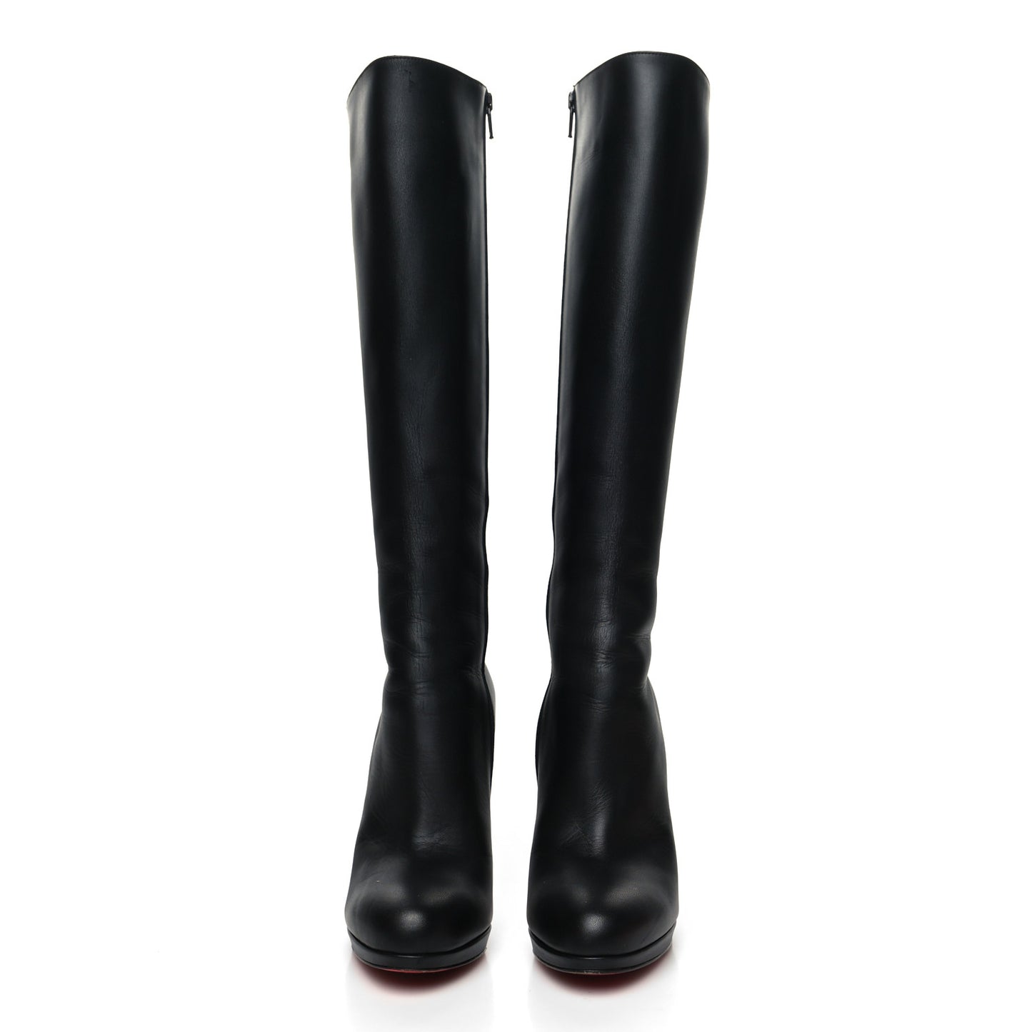 Calfskin Botalili 120 Tall Boots 36.5 Black