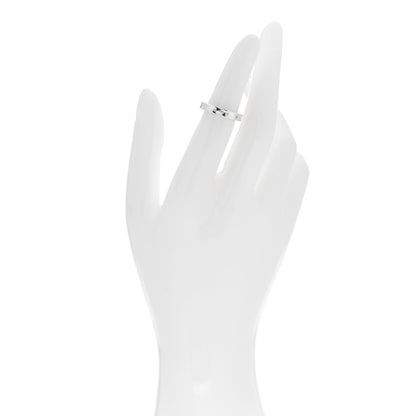 Tiffany Sterling Silver 3 Diamond 1837 Ring 48 4.5 2 of 5