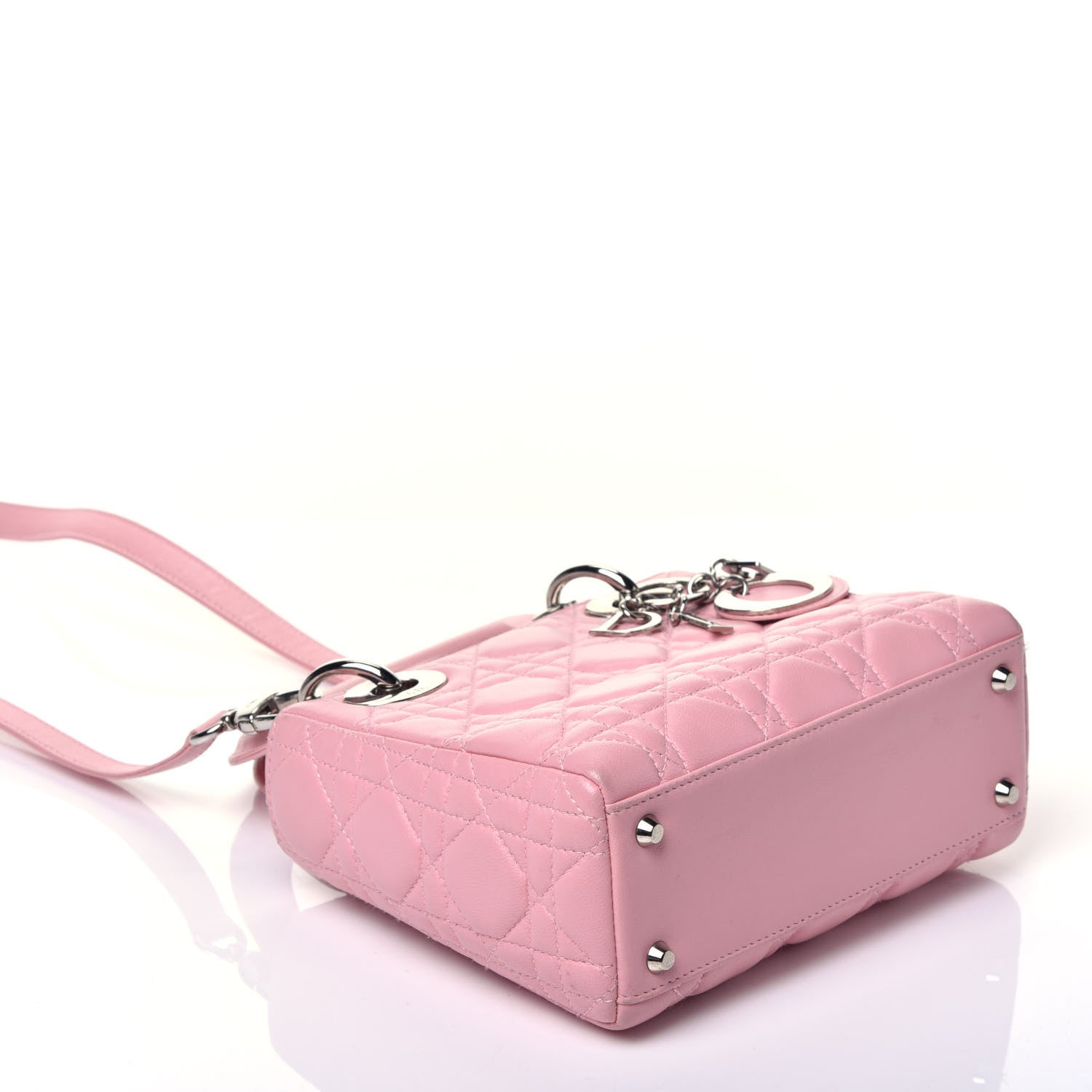 Christian Dior Lambskin Cannage Mini Lady Dior Rose Clair 3 of 9