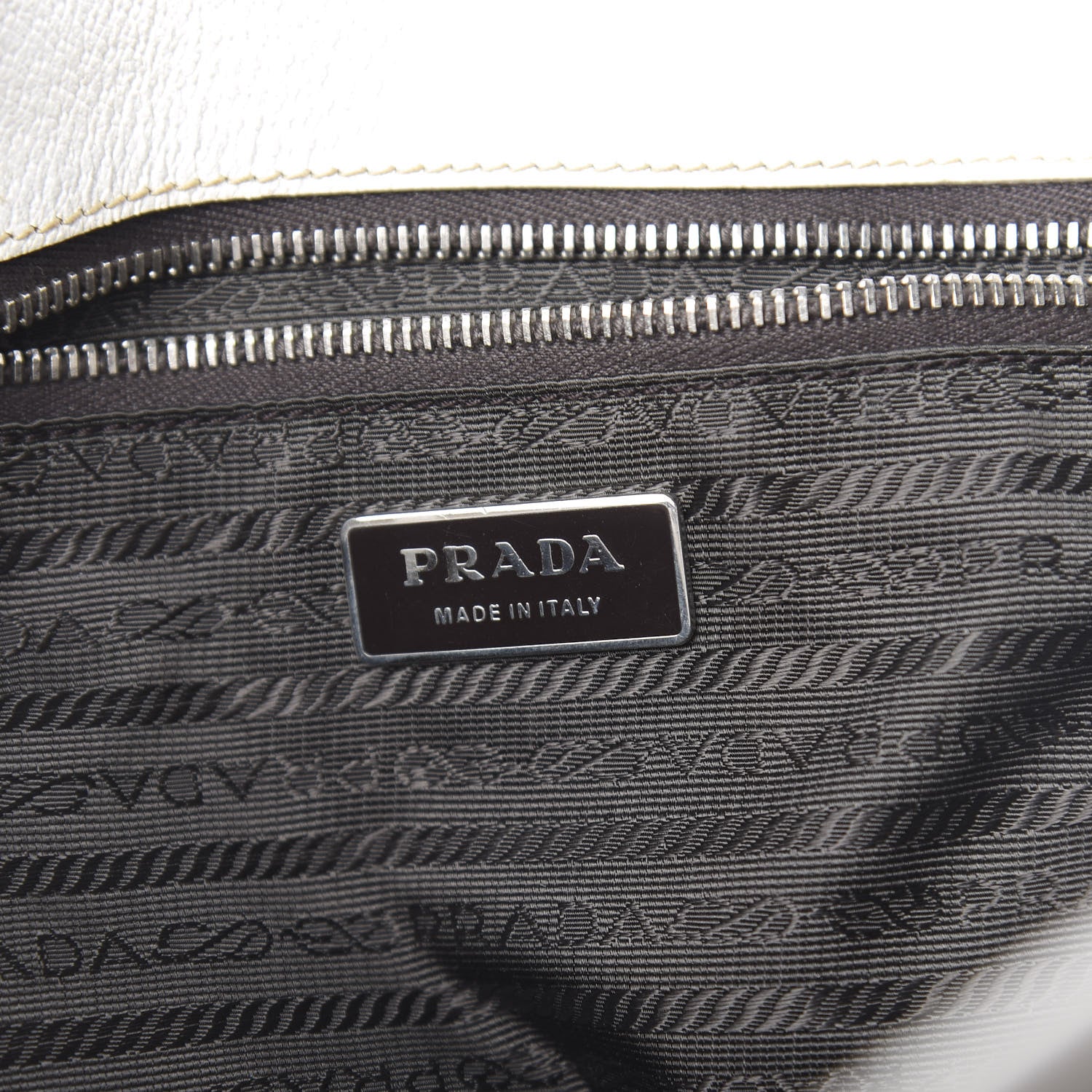 Prada Canvas Calfskin Shoulder Bag 6 of 17