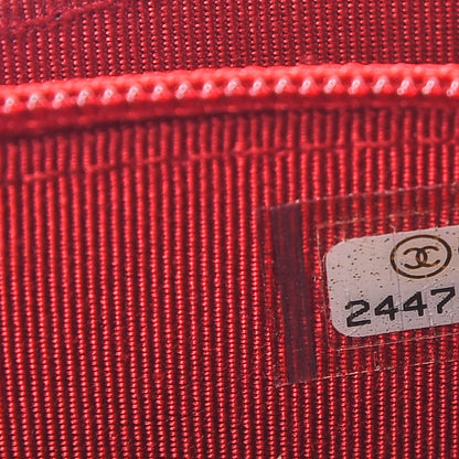 Chanel Caviar Quilted Square Wallet On Chain WOC Dark Red 7 of 7