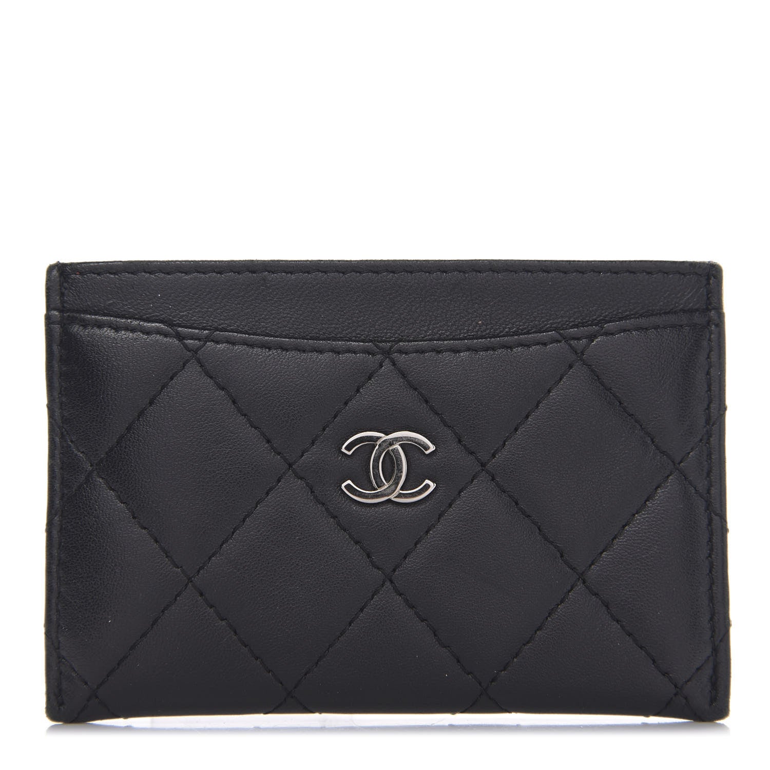 Chanel Lambskin Quilted Card Holder Black 1 of 8