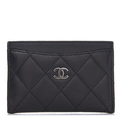 Chanel Lambskin Quilted Card Holder Black 1 of 8
