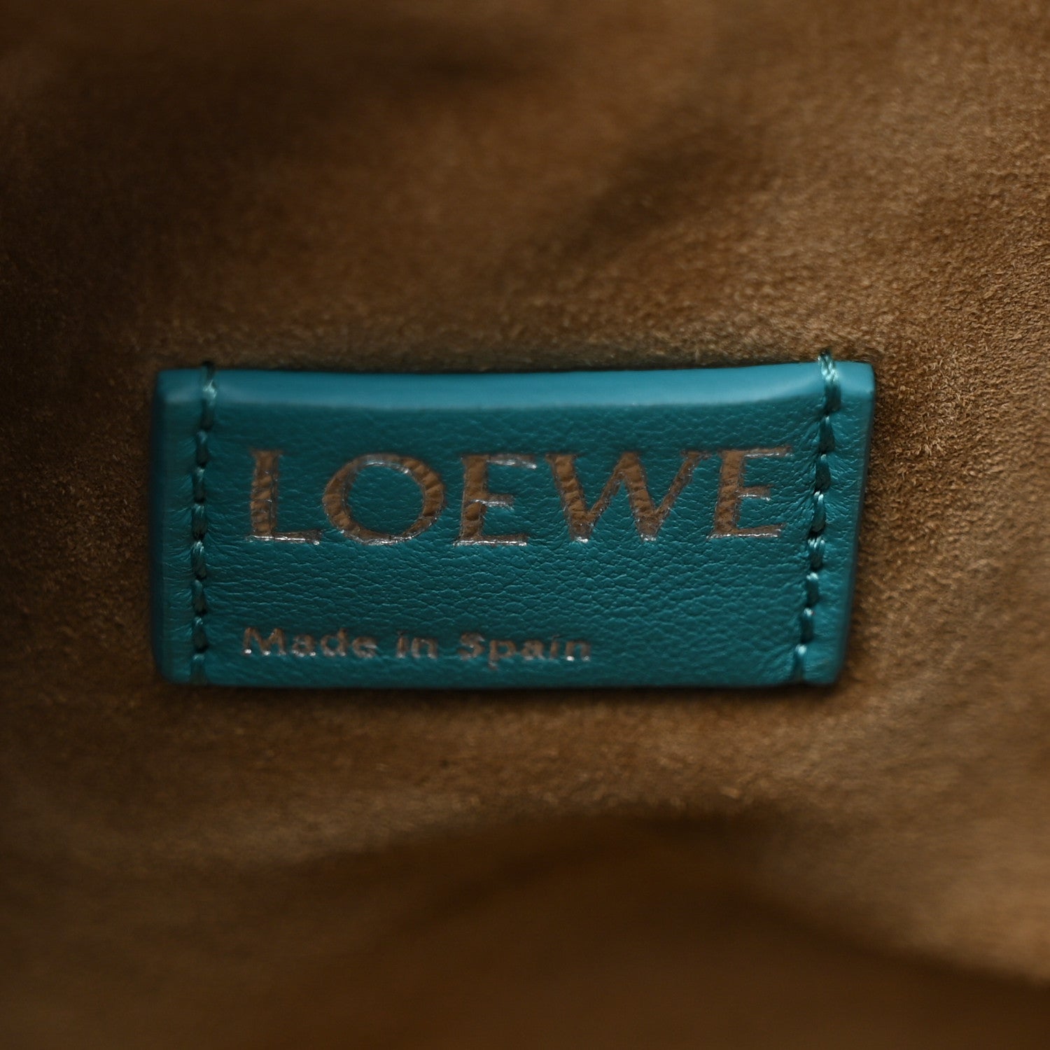 Loewe Mellow Nappa Medium Donut Chain Flamenco Knot Clutch Deep Turquoise 6 of 10
