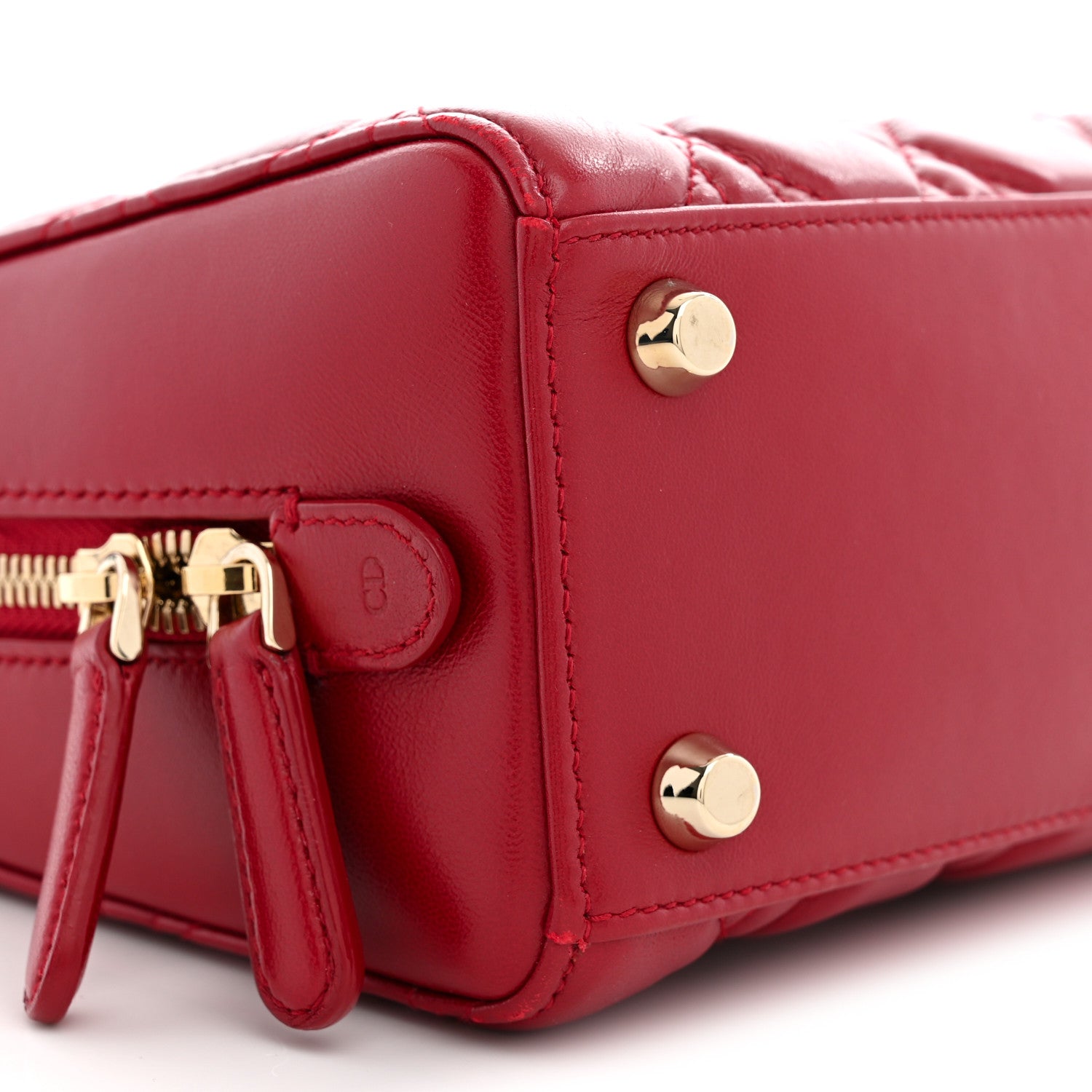 Christian Dior Lambskin Cannage Lily Tote Dark Red 8 of 11