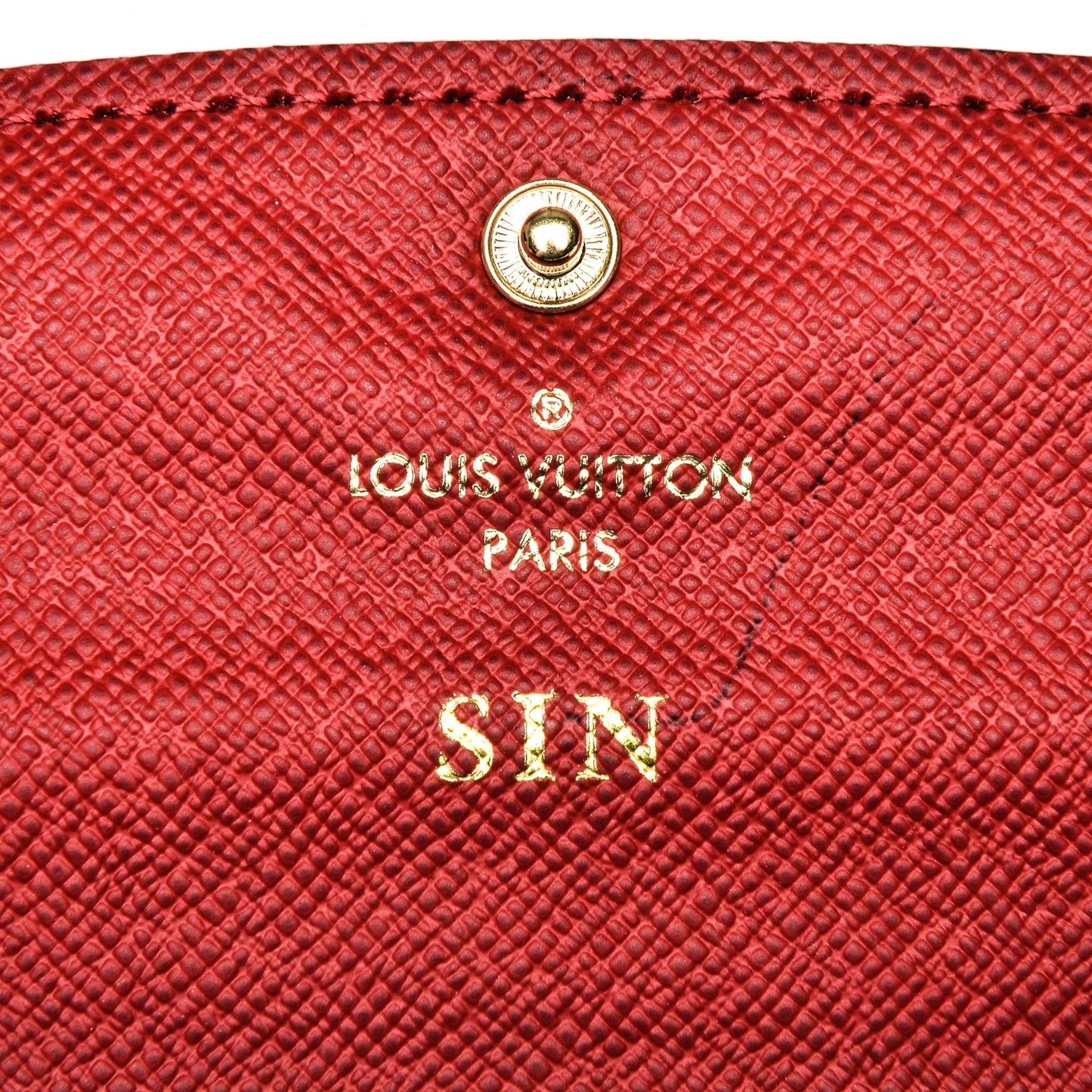 Damier Ebene Emilie Wallet Red