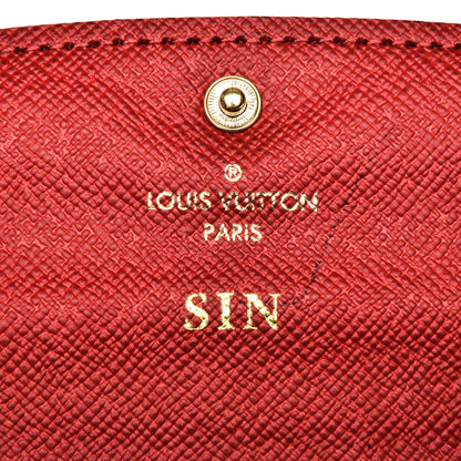 Louis Vuitton Damier Ebene Emilie Wallet Red 6 of 7