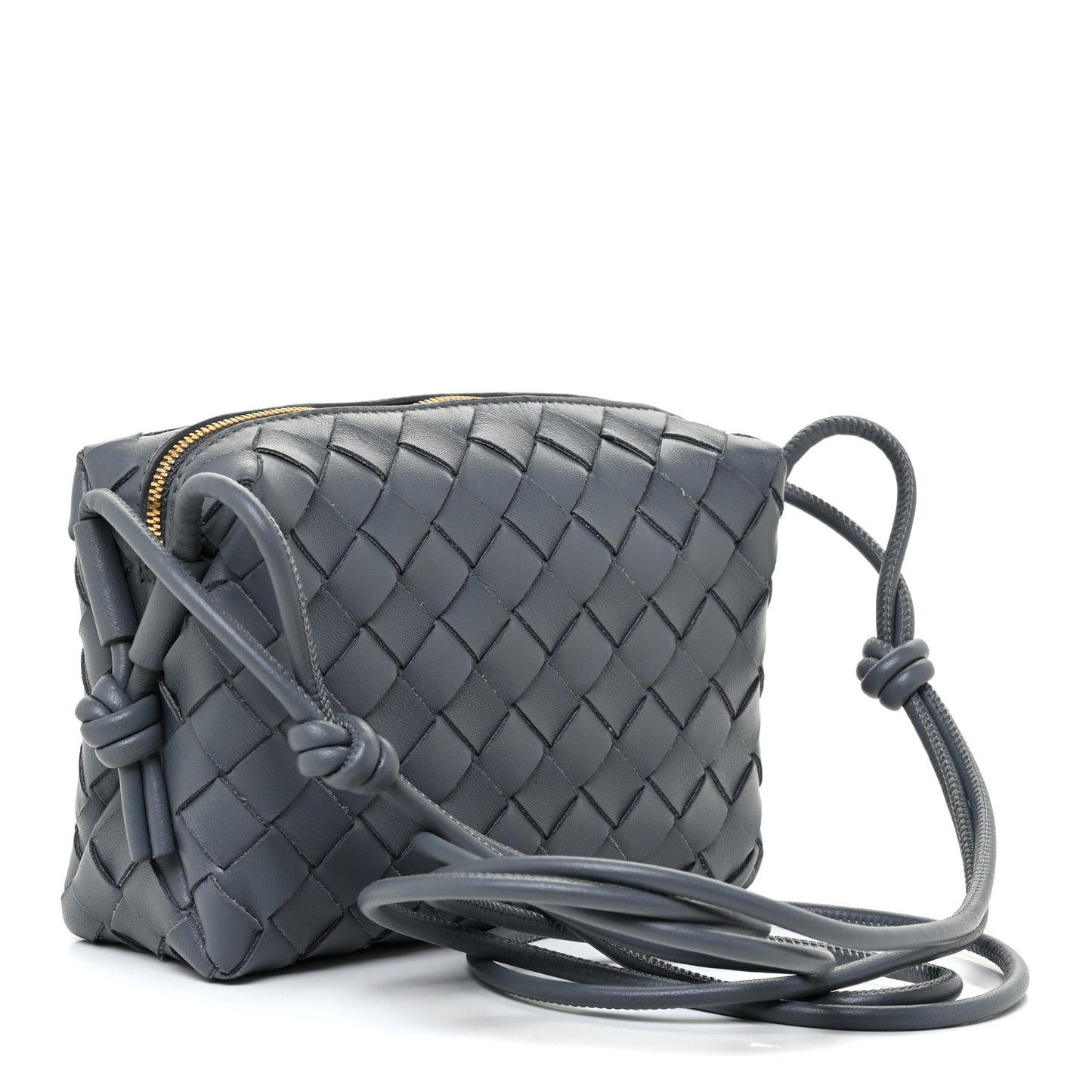 Nappa Intrecciato Mini Loop Camera Bag Thunder