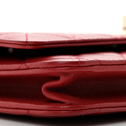 Chanel Lambskin Quilted Trendy CC Wallet On Chain WOC Red 11 of 13