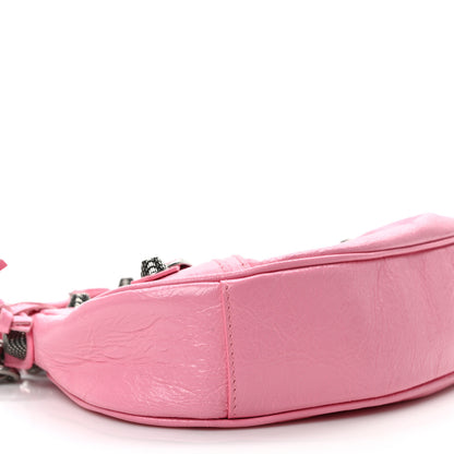 Balenciaga Agneau Arena Le Cagole Chain Shoulder Bag XS Sweet Pink 8 of 9