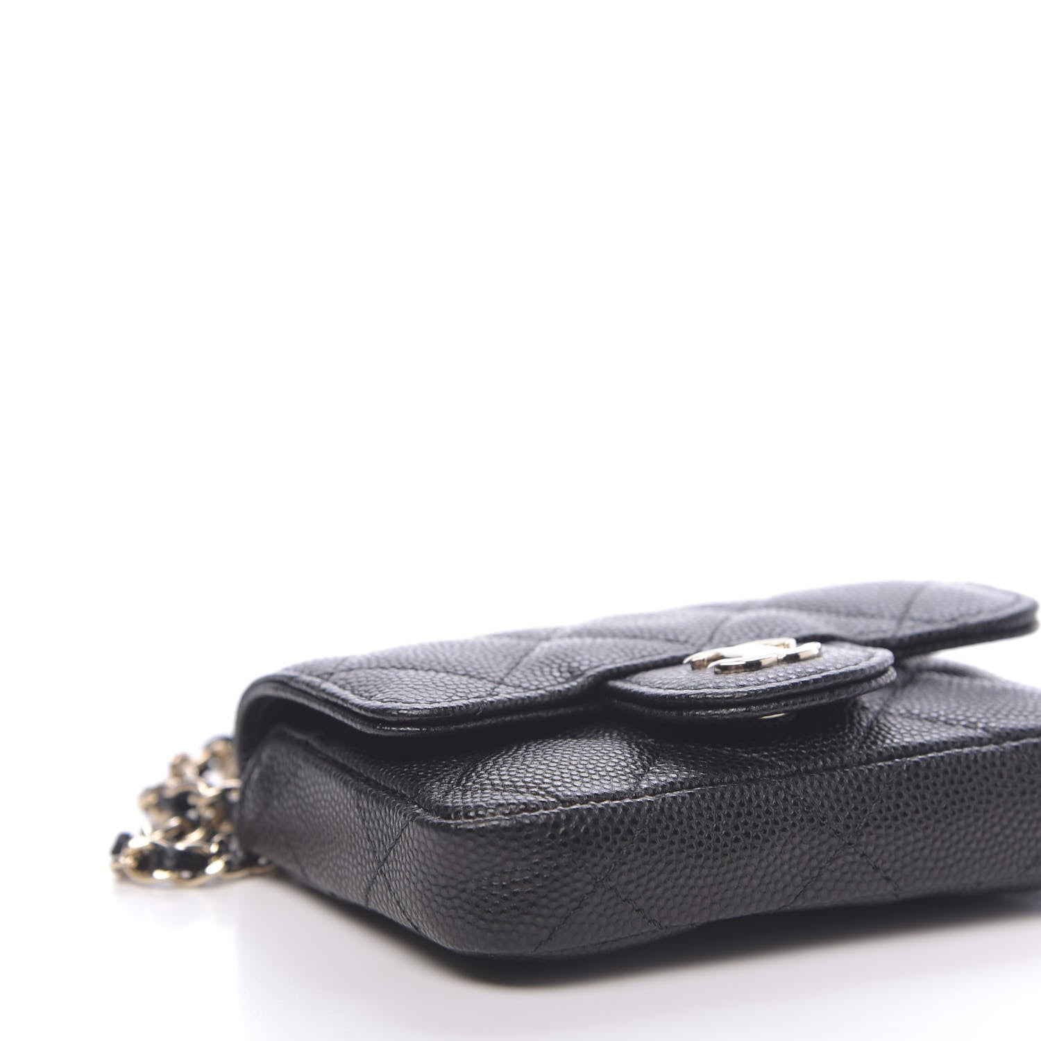 Chanel Caviar Quilted Flap Chain Waist Bag Black 9 of 11