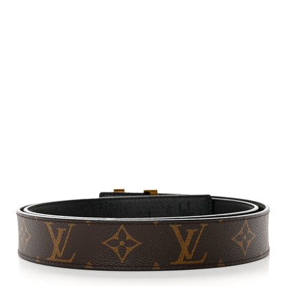 Louis Vuitton Calfskin Monogram 30mm LV Initiales Reversible Belt 90 36 Black 2 of 5