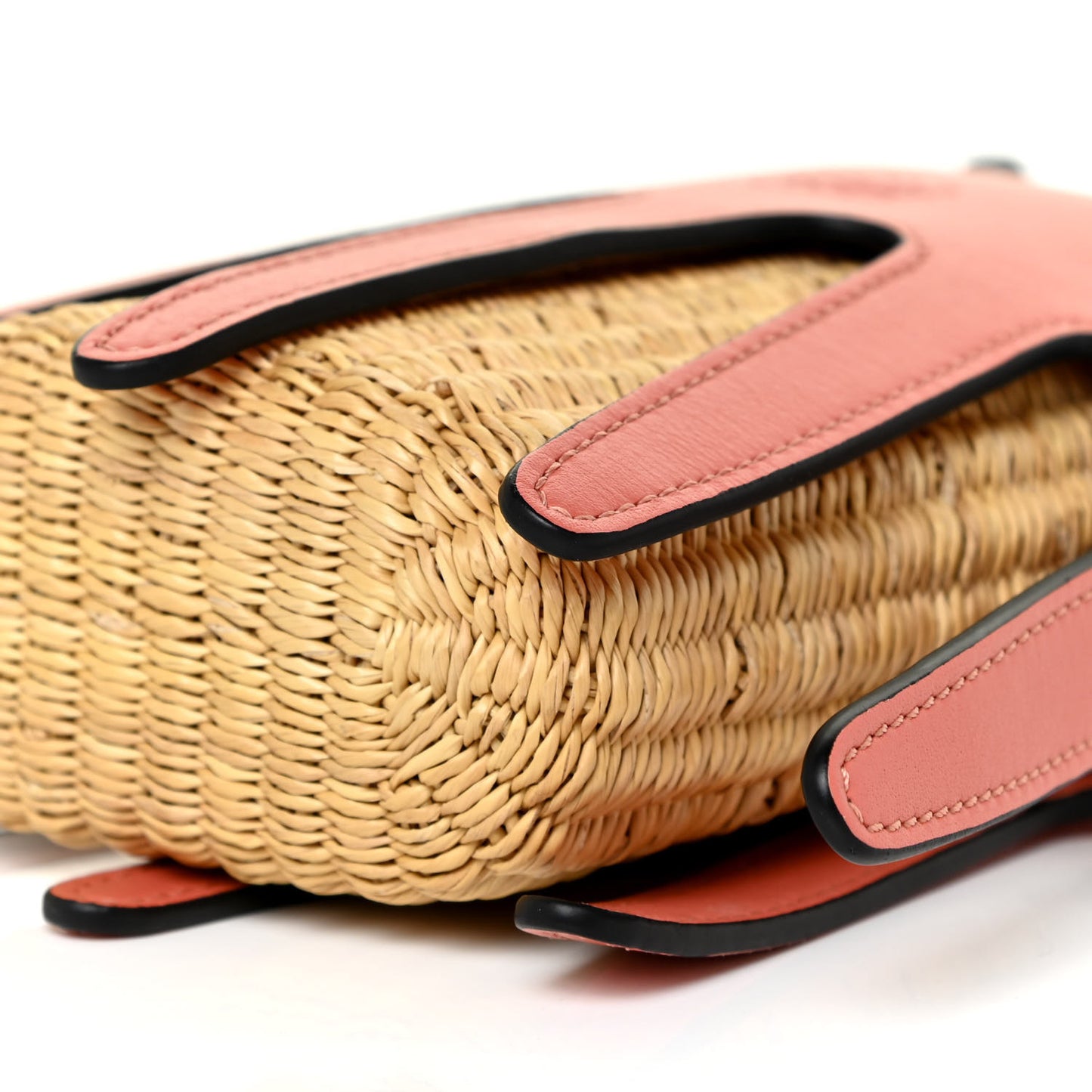 Calfskin Wicker Paula's Ibiza Octopus Mini Crossbody Natural Pink Tulip