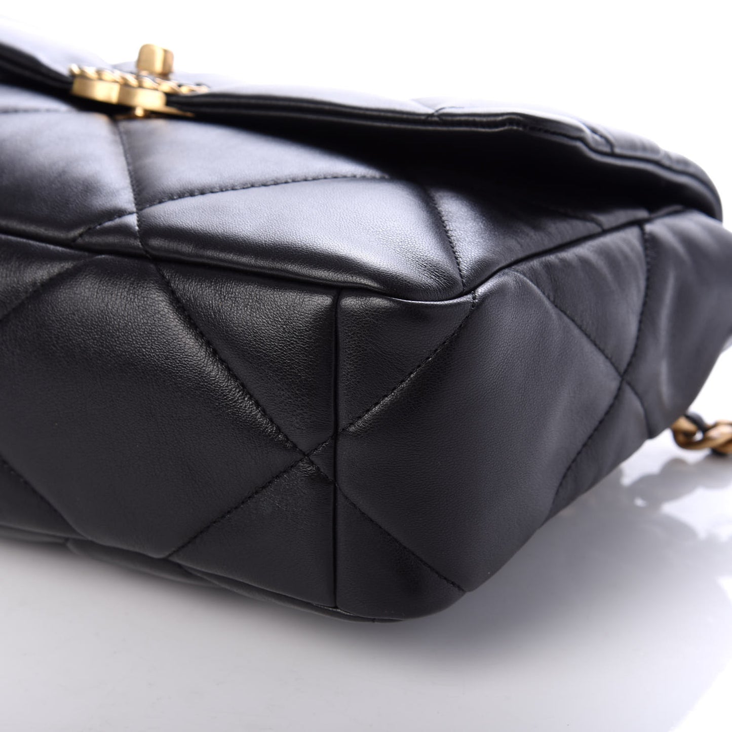 Lambskin Quilted Large Chanel 19 Flap Black