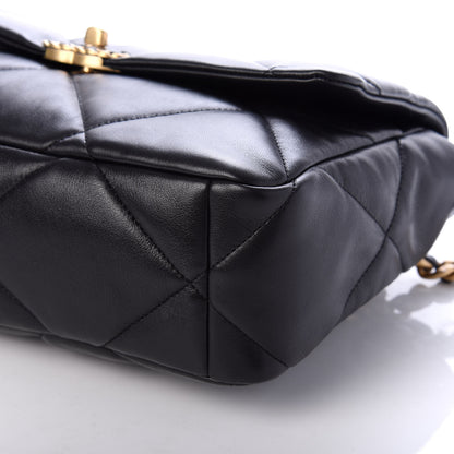 Chanel Lambskin Quilted Large Chanel 19 Flap Black 9 of 11