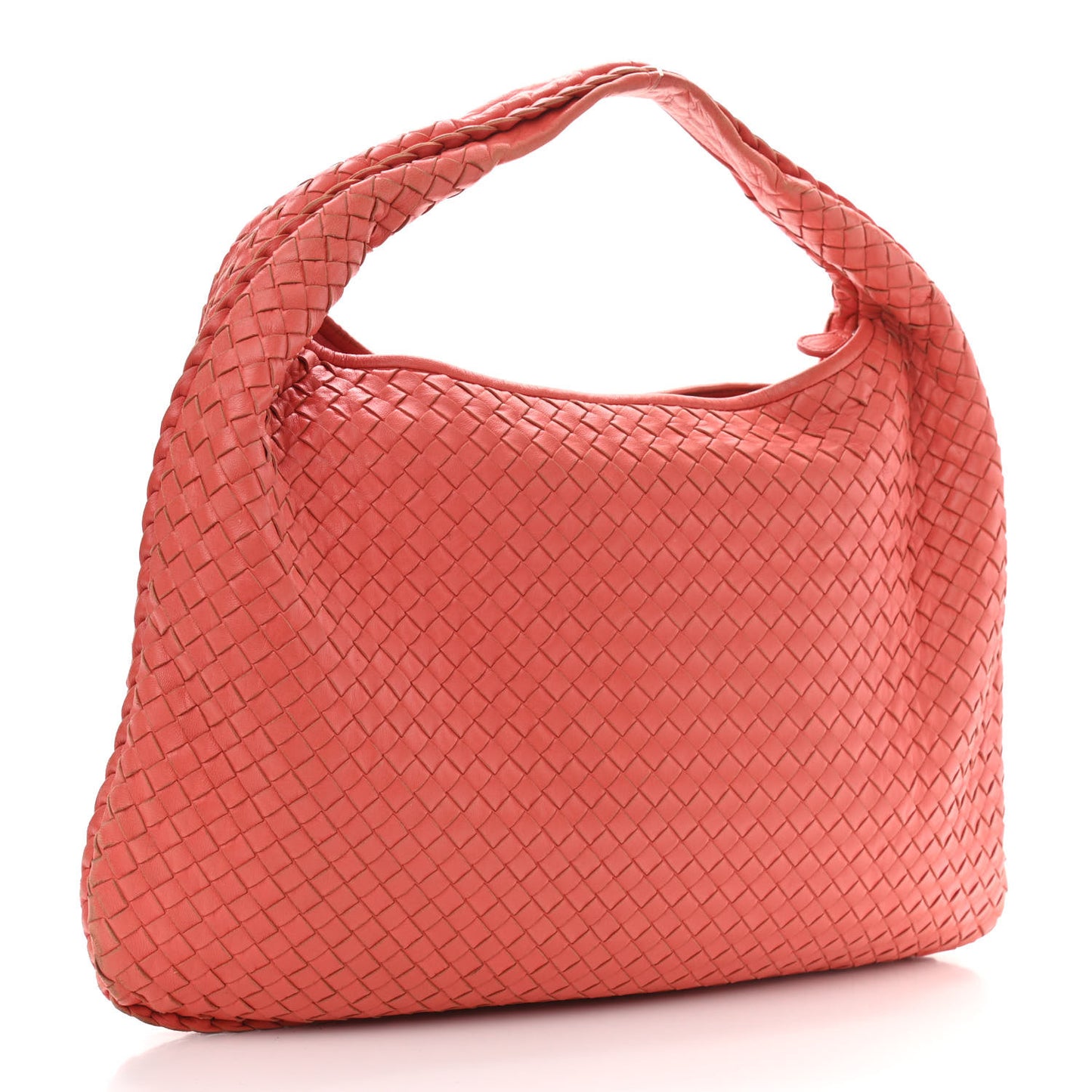 Nappa Intrecciato Large Veneta Hobo Magma