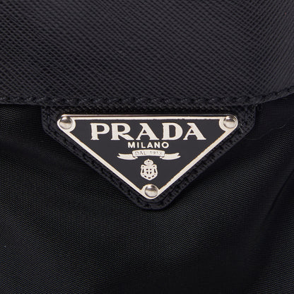 Prada Tessuto Nylon Saffiano Messenger Bag Black 10 of 10