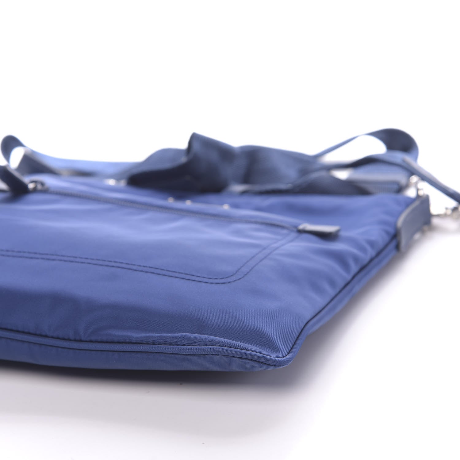 Prada Tessuto Nylon Saffiano Flat Messenger Bag Royal 9 of 10