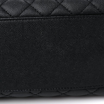 Chanel Caviar Lizard Quilted Large Coco Handle Flap Black 12 of 13