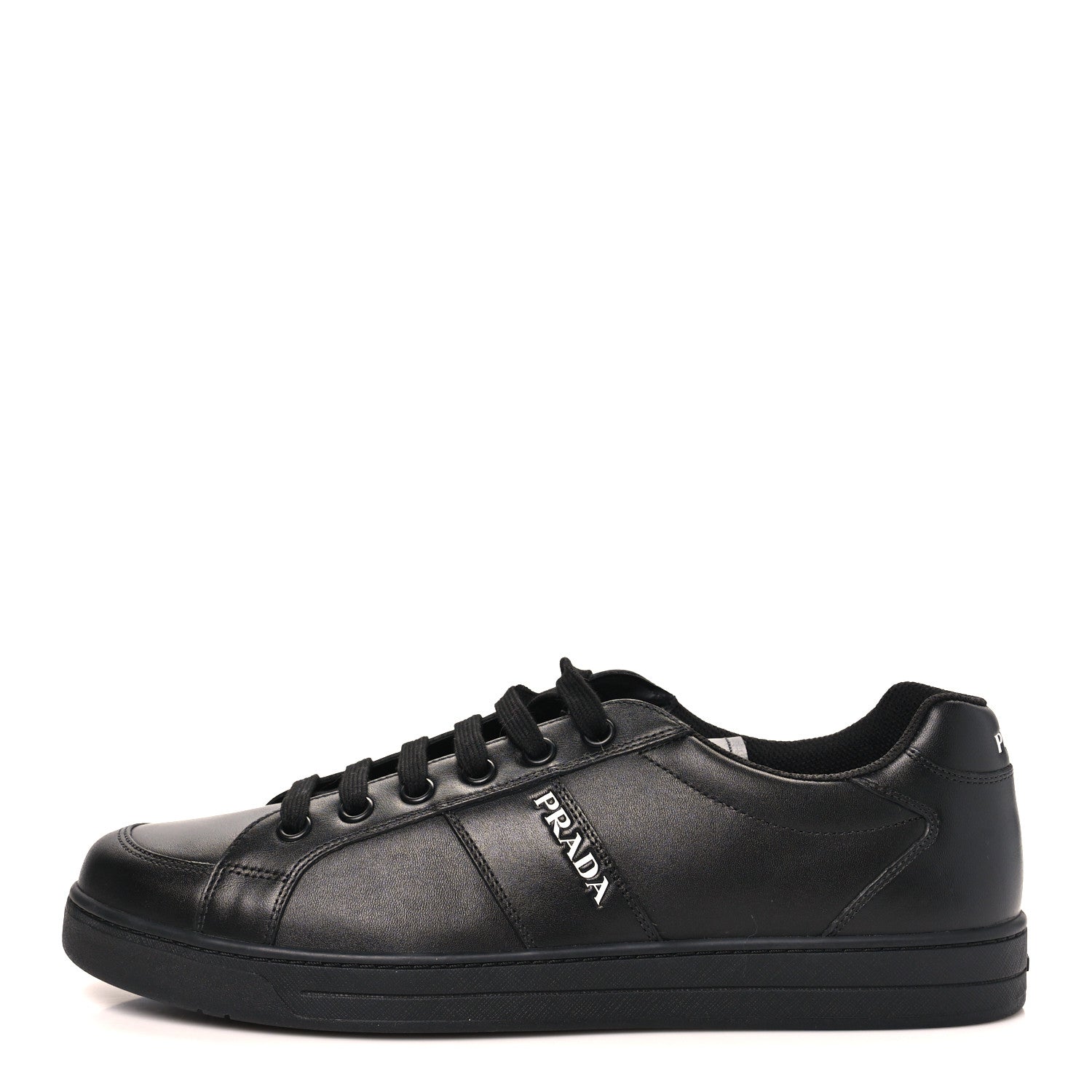 Prada Vitello Soft Mens Sneakers 12 Black 1 of 10