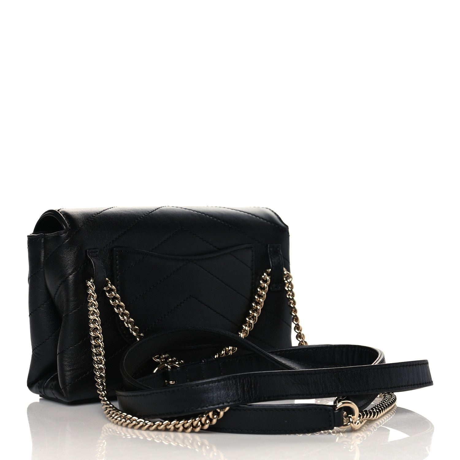 Chanel Calfskin Chevron Stitched Waist Belt Bag Black 2 of 10