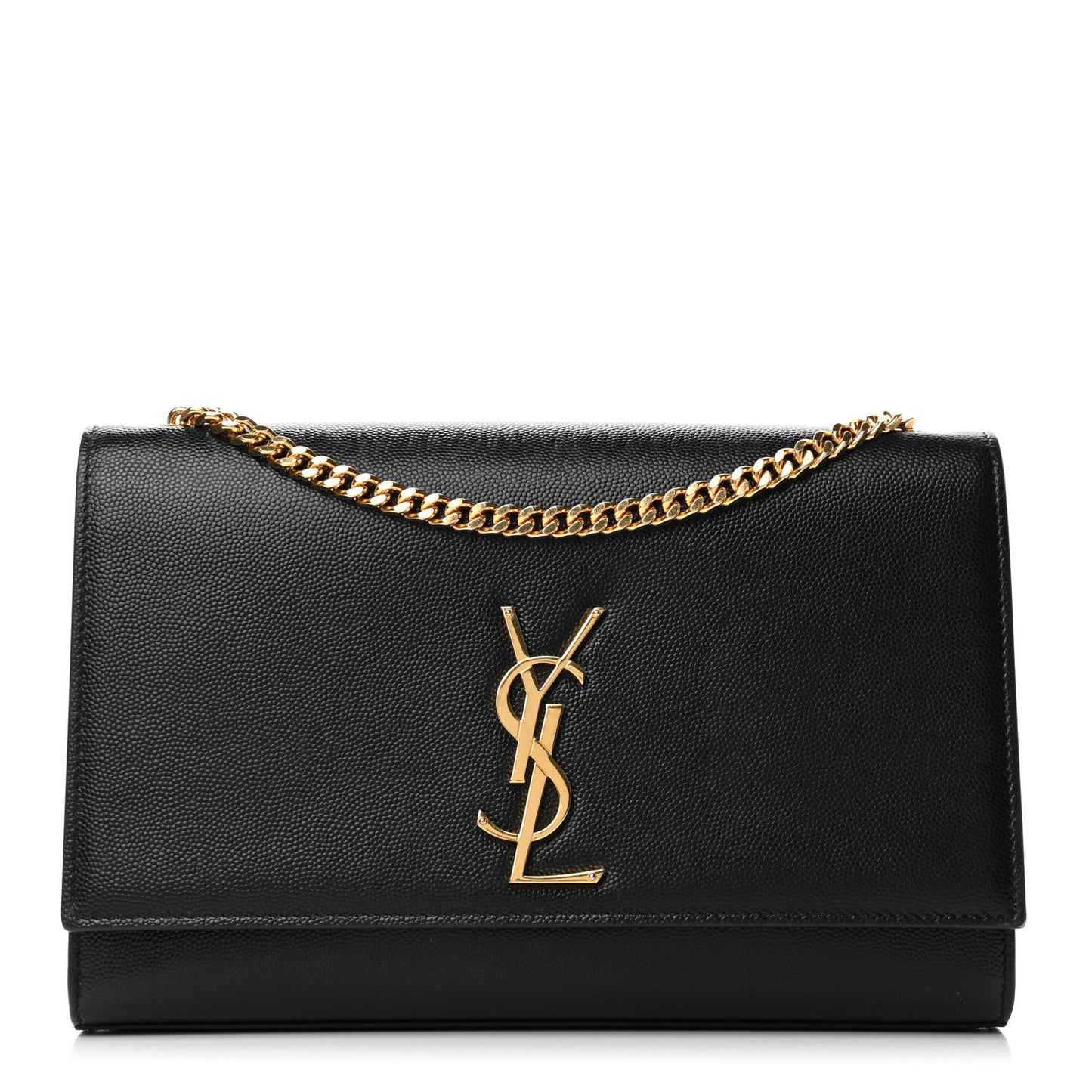 Grain De Poudre Medium Classic Monogram Kate Satchel Black