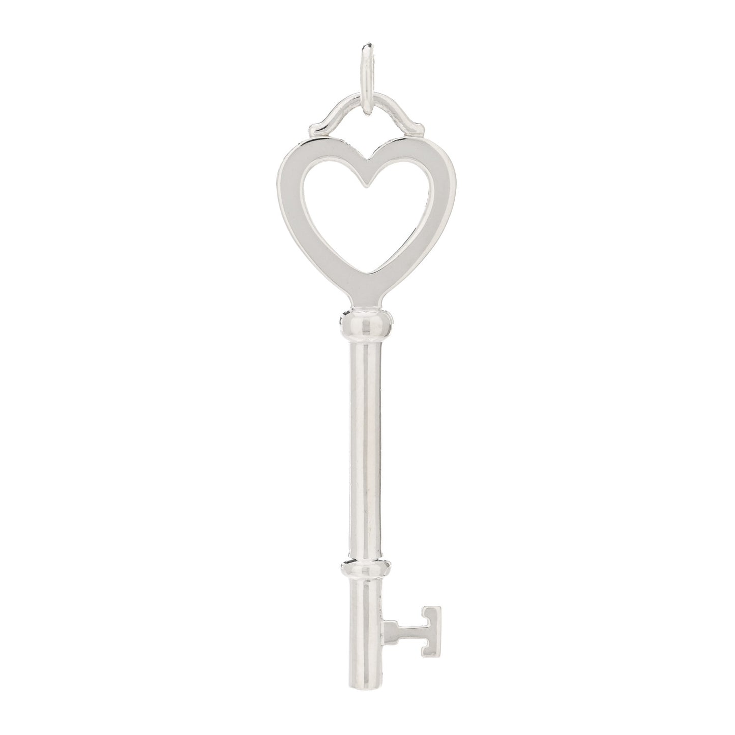 Sterling Silver Large Heart Key Pendant