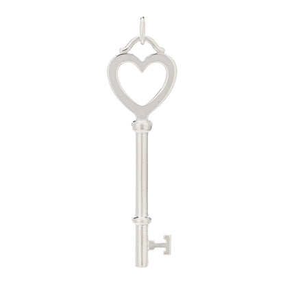 Tiffany Sterling Silver Large Heart Key Pendant 1 of 3
