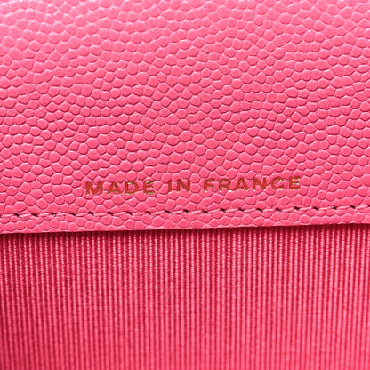 Chanel Caviar Quilted Flap Card Holder Wallet Pink 7 of 9