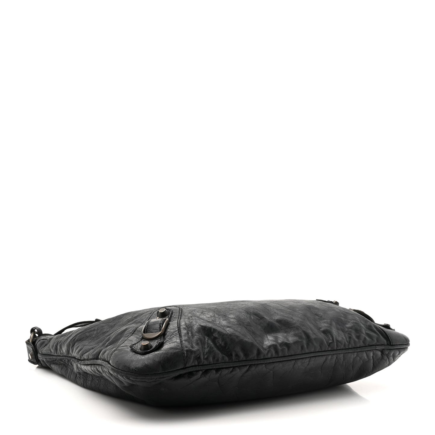 Agneau Classic Hardware Flat Messenger Black