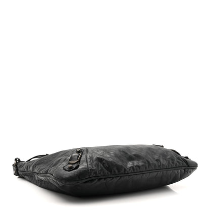 Balenciaga Agneau Classic Hardware Flat Messenger Black 5 of 11