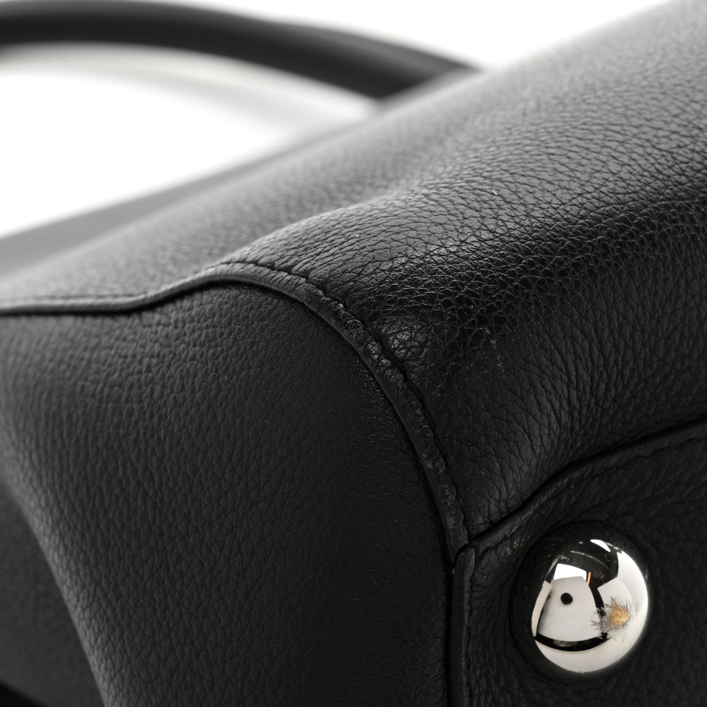 Grained Calfskin GM Brillant Satchel Black